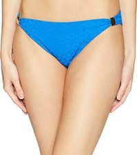 Bleu Rod Beattie Textured Hardware Hipster Bikini Bottom sz 14 Ocean Blue