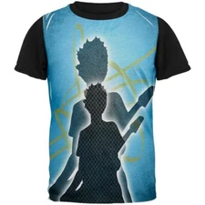 Next Guitar Rock Idol All Over Mens Black Back T Shirt