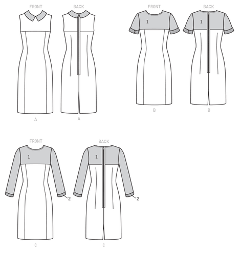 Butterick Very Easy SEWING PATTERN B6410 Misses/Miss Petite Dress 6-14 Or 14-22 - Picture 7 of 8