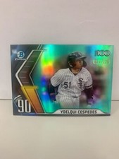 2022 Bowman Chrome Bowman Scouts Top 100 Aqua Refractor Yoelqui Cespedes #/125
