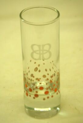 Bailey's Shot Glass Gold Confetti 4'' Holds 2 oz.