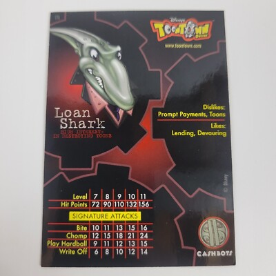 Disney Toontown Online Trading Card Series 3 - Cogs: Loan Shark | eBay