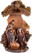 Nativity Crib Scene Figures Christmas Crib Figurines Jesus Mary Joseph 16x25 cm