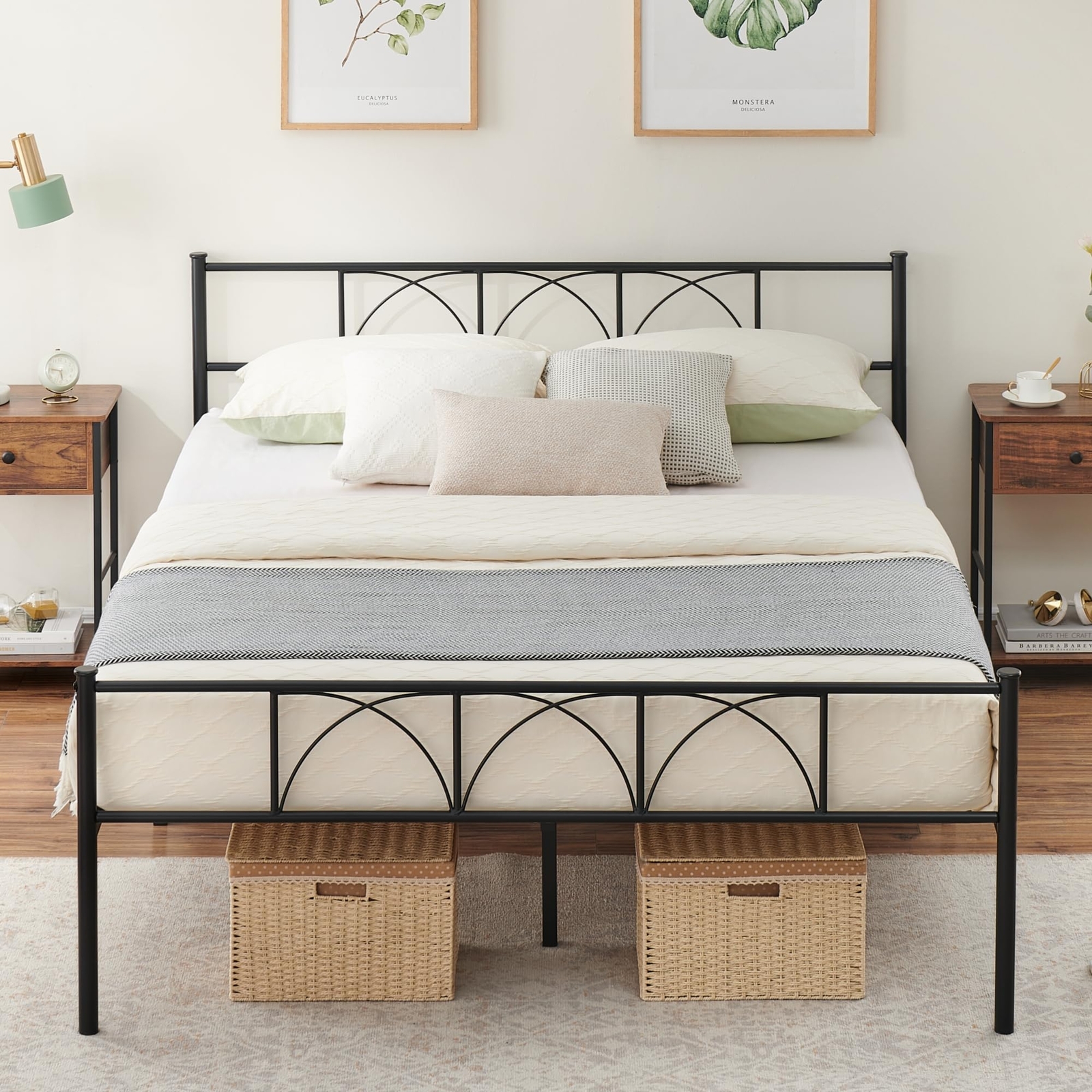 14 Inch Bed Frame with Headboard and Footboard, Heavy Duty Metal Platform Bed...