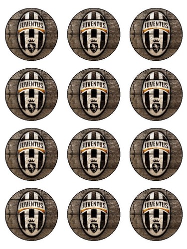 Juventus FC Cupcake Toppers Edible Icing Image Cake Decorations 12 | eBay