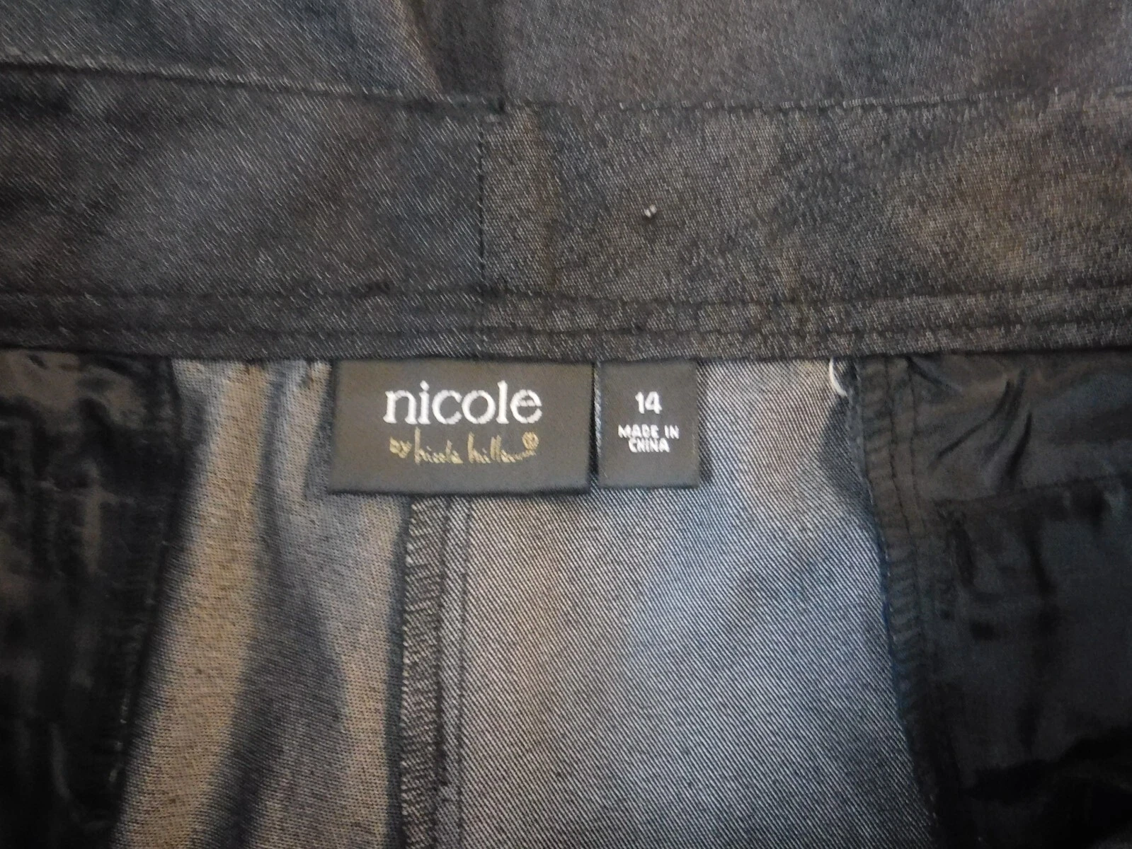 nicole-miller straight fit boot pants