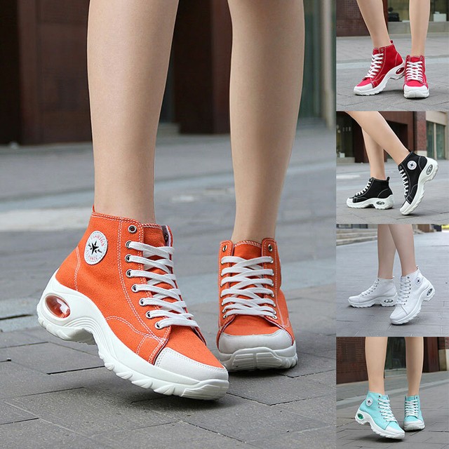 adidas womens high top wedge sneakers