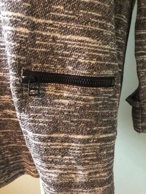 Moletom Jones New York Sport Feminino Tamanho M Cinza Bolso Zíper Roupa Ativa - Imagem 2 de 4