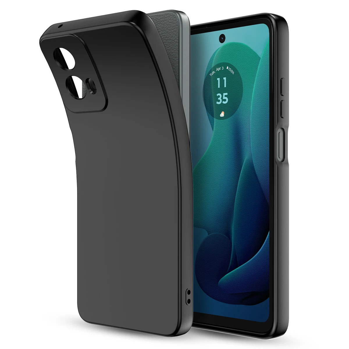 Cover SEEKO Per Motorola Moto G22 – Custodia Antiurto In Silicone Con Cavalletto Nascosto Pieghevole – Nero - 4