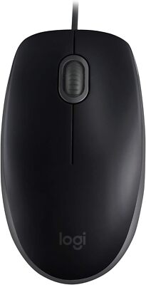 Logitech B110 Kabelgebundene USB-Maus, geräuschlose Tasten, komfortables Design