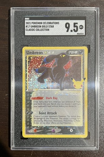 Umbreon Gold Star Classic Collection Pokemon Celebrations SGC PSA 9.5