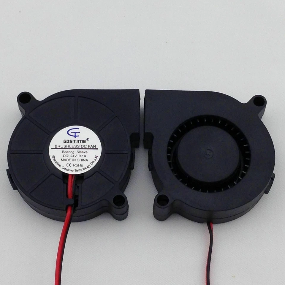 2Pcs  24V DC50mm Blowers Cooling Fan 5015 Hotend Extruder For RepRap 3D Printer  - Image 2 of 4
