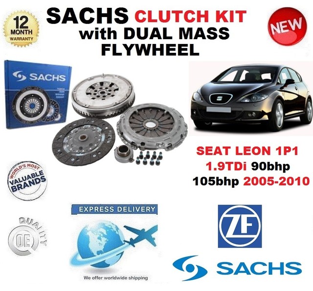 FOR SEAT LEON 1P1 1.9 TDi 90bhp 105bhp CLUTCH KIT 20052009 SACHS with