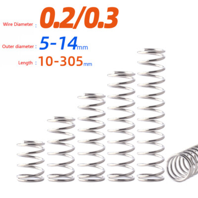 sourcing map Druckfeder, 25 mm Außendurchmesser, 40 mm Länge, 65 mm, 1225 N Tragkraft, Rot, 2 Stück