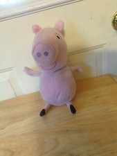 RARE BRITISH UK TALKING PEPPA PIG NO CLOTHING PLUSH DOLL FIGURE CHARACTER TOY