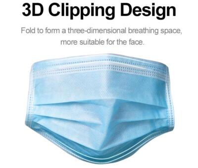 Disposable 3-Layer Kids Face Mask Non-Woven Safety Dust Protection Masques