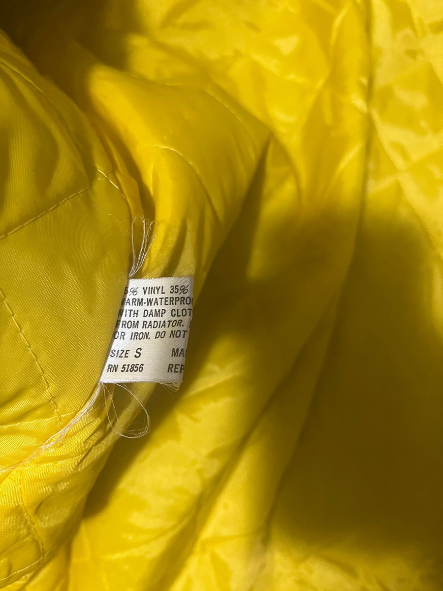 WINDRIFTER Insulated Postman Raincoat Size Small Blue Vinyl Jacket