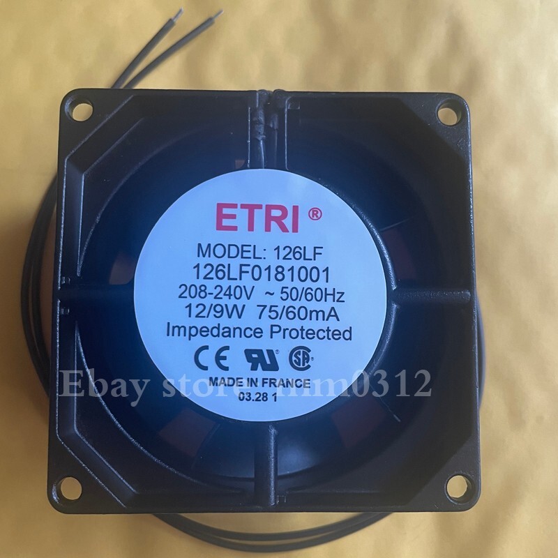 ETRI 126LF0181001 208-240V 12/9W 75/60MA cooling fan