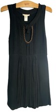 Nanette Lepore Dress M Medium Black Sleeveless Knit Tank Sweater