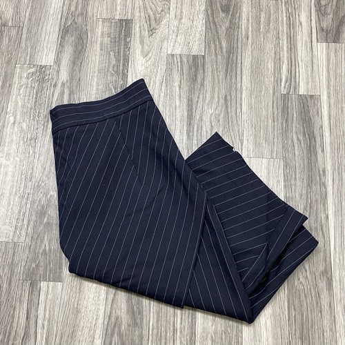 Falda H&M Cremallera Trasera Superpuesta Frontal Azul Rayas Recta y Lápiz Para Mujer Talla 4 - Imagen 2 de 9