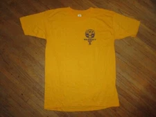 vtg 1980s CWA UNION T SHIRT Solidarity Day III Single Stitch Yellow LARGE