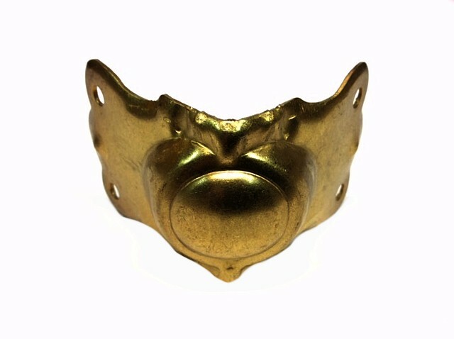 Trunk Corners or Feet Tool Chests Heavy metal Antique Brass Plated Made in USA  