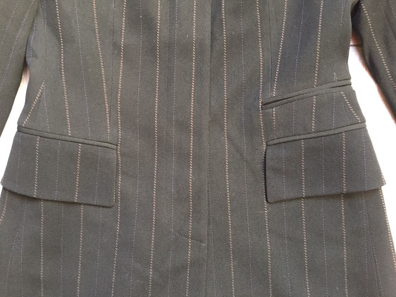 ESCADA ELEMENTS STRIPED WOOL COAT JACKET34 US4 XS - image 7