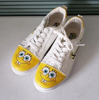 SpongeBob Squarepants Groundup 2021 Viacom White Sneakers Shoes