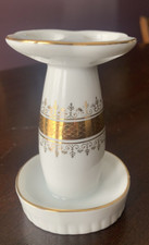 Vintage Andre Richard Toothbrush Holder Regal Gold and White Made in Japan
