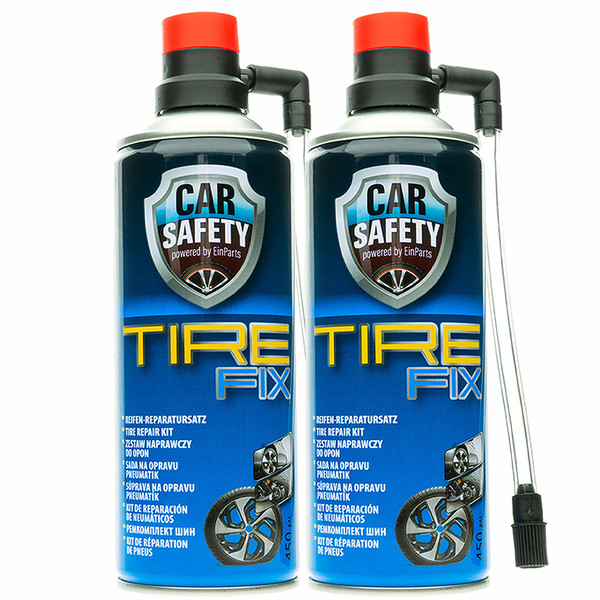 2X 450Ml Reifendichtmittel Pannenhilfe Auto Bike Pannen Spray Reifenpilot Satz-image