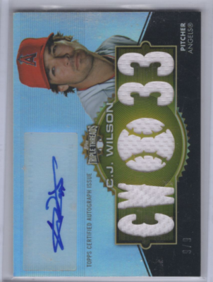 2012 Topps Triple Threads Relic Autographs Gold #TTAR100 C.J.