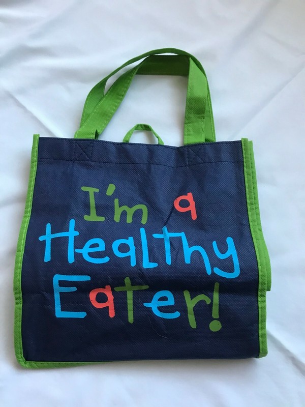TOTE 10" x 9" X 4"  "I'm a Healthy Eater"