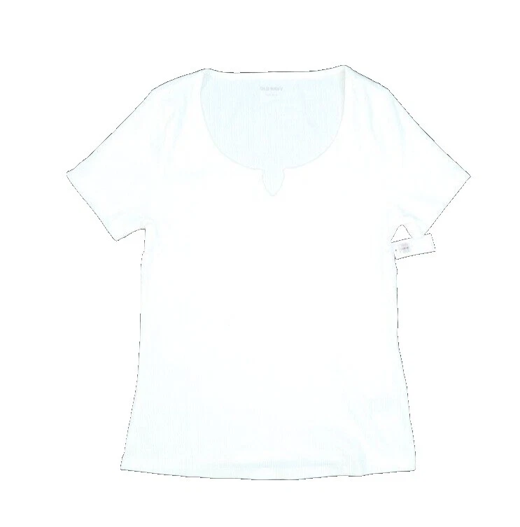 Mistura de Algodão Branco Old Navy Blusas para mulheres