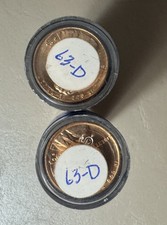2 - 1963-D - UNC Lincoln Penny Rolls (50) Sealed Memorial Copper 1c Rolls