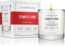 Outdoor Fellow Tomato Vine Scented Candle – 8Oz Coconut Wax Blend – Strong Scent