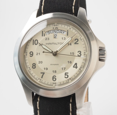 Hamilton Khaki King H644510 Quartz Silver Dial 40mm Used