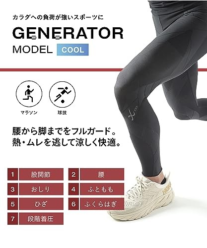 CEDA Blue X Wacoal Sports Tights Long Length Full Lower Body Support Genera - Picture 3 of 6