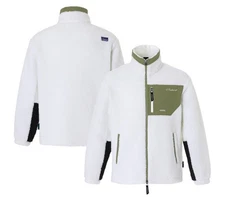 TECHNIST 25F/W Unisex Badminton Fleece Jacket Sports Casual Top White TNJ45125