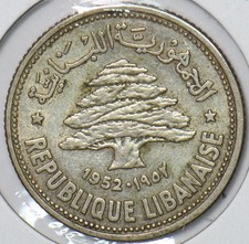 Liban 1952 50 Piastres 194263 envoi groupé