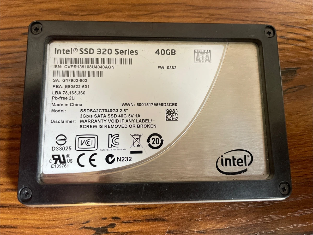 Intel 40 GB Storage Capacity Solid State Drives for sale | eBay
