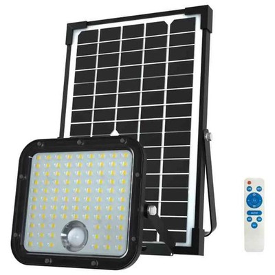 Leuchtturm LED Solar Mit Flächenvorhang Und Sensor 30W 5000 Lm Lumina Park 5000