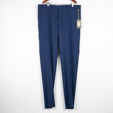 NWT $825 Canali TRAVEL Pure Wool Pants Blue Size: 42-43US /58IT