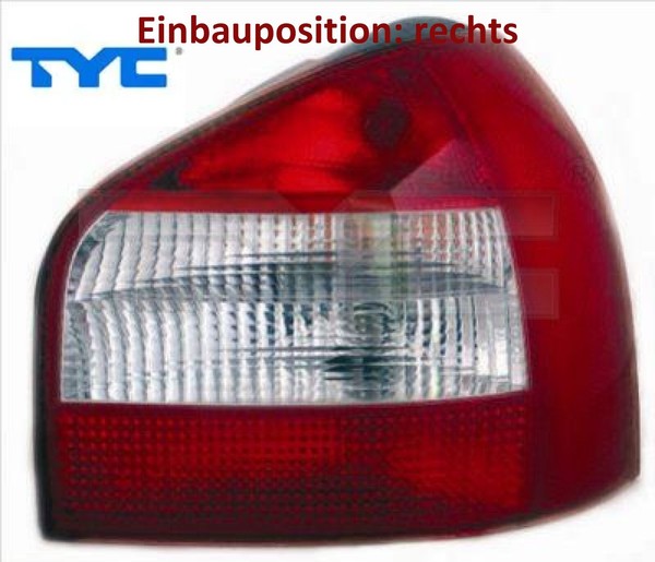 TYC 11-0463-01-2 Heckleuchte Rechts RüCklicht Hecklicht RüCkleuchte FüR Audi-image