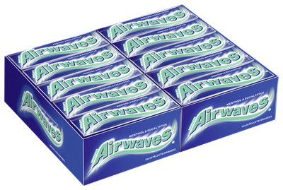 AIRWAVES Kaugummi Menthol Eucalyptus 2x15x10 Dragees - 30 Packungen (SK)