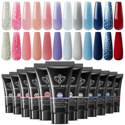 modelones Poly Extension Gel Kit 12 0.35 Fl Oz (Pack of 12), A2-Neo Canvas