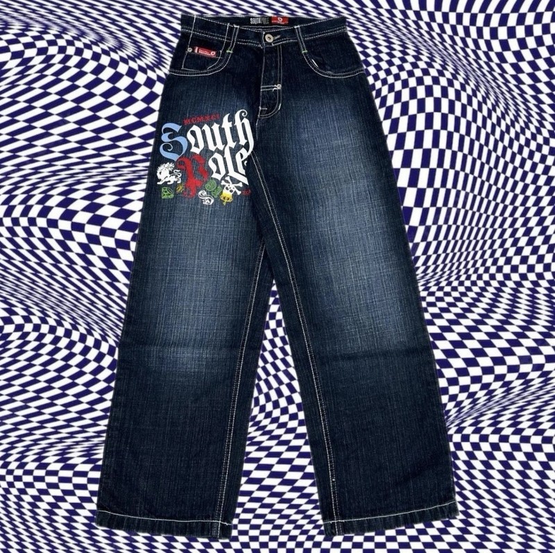 Southpole Kids' Blue Denim JeansY2k Size 12 Wide Leg Y2K