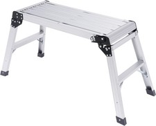 Sgabello Piattaforma Cavalletto Pieghevole Portatile in Alluminio Portata 150KG