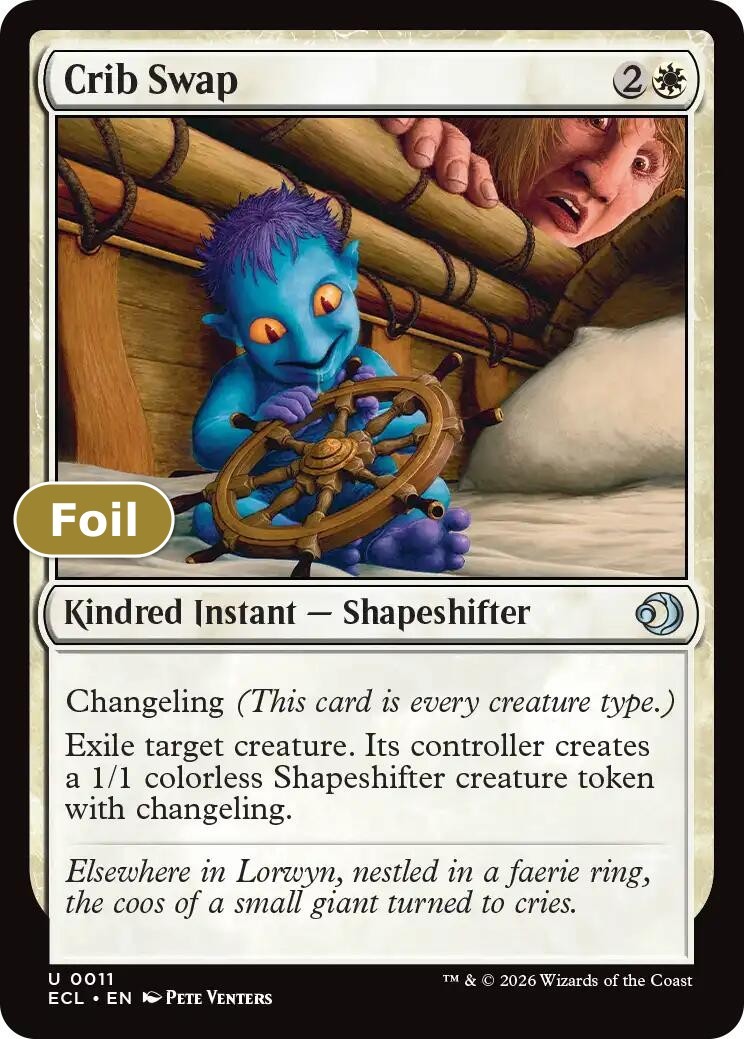 Crib Swap Uncommon Foil 11 ECL Lorwyn Eclipsed NM
