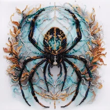 Mid-sized Bead Embroidery kit - Crystal Web