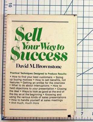 Sell Your Way to Success David M. Brownstone 1979 Business Sales Marketing